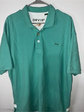 Orvis Men's Teal Green Polo Shirt